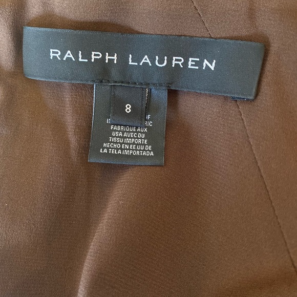 Ralph Lauren Black Label Brown Cashmere Blend Sheath Dress Size 8 - Picture 7 of 8